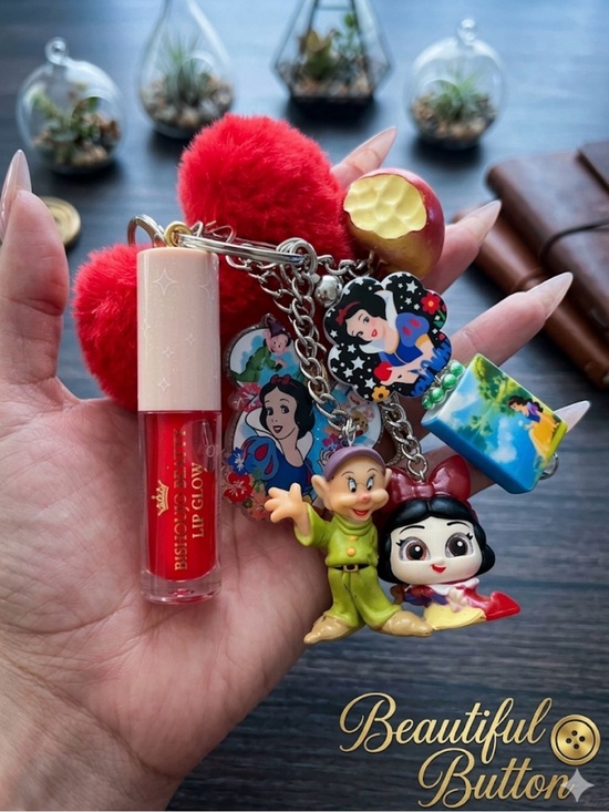 Custom Junk keychain Accessories - (Sold) Fairy Tale Character Multi-Charm Keychain - Red/Yellow/Black